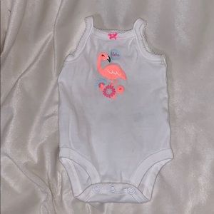 🎀Flamingo spaghetti strap onesie!